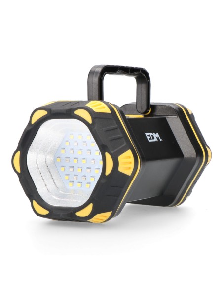 LINTERNA DE MANO CON LED FRONTAL 400LM + LATERAL 200LM EDM