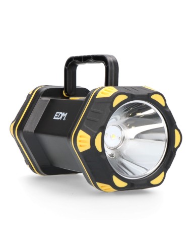 LINTERNA DE MANO CON LED FRONTAL 400LM + LATERAL 200LM EDM