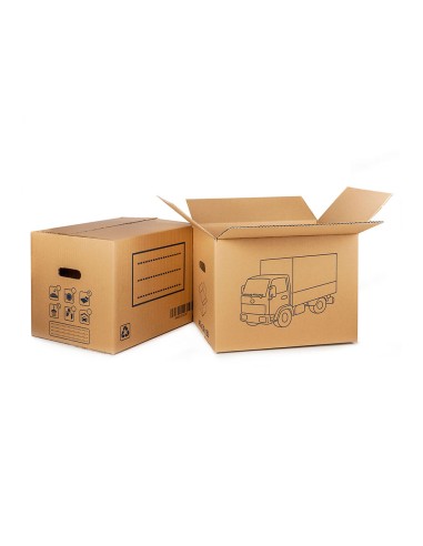 CAJA DE CARTON PARA MUDANZA (ASA TROQUELADA) 60X40X40CM FUN & GO FUN AND GO