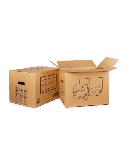CAJA DE CARTON PARA MUDANZA (ASA TROQUELADA) 60X40X40CM FUN & GO FUN AND GO