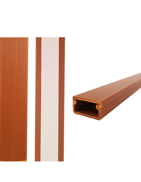 CANALETA ADHESIVA MADERA OSC. 19X11 2MTS