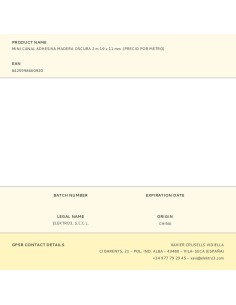 CANALETA ADHESIVA MADERA OSC. 19X11 2MTS 2