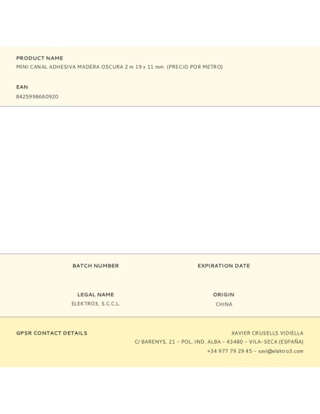 CANALETA ADHESIVA MADERA OSC. 19X11 2MTS