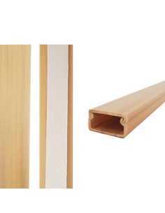 CANALETA ADHESIVA MADERA CLARA 19X11 2MTS