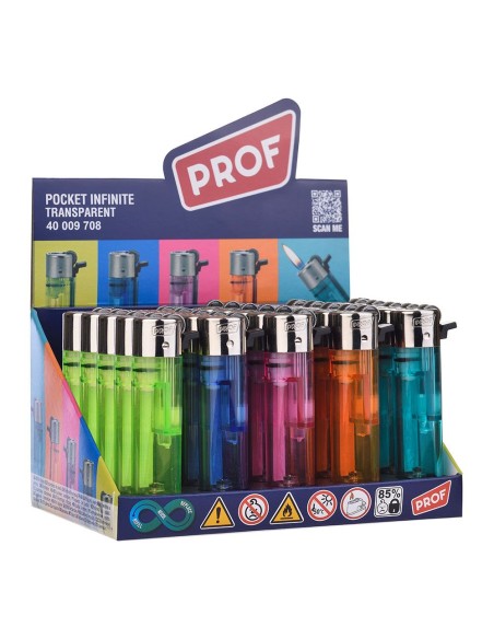 ENCENDEDOR DE PIEDRA, COLORES SURTIDOS TRANSPARENTES PROF