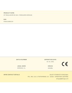 KIT REGULADOR DE GAS + MANGUERA EDRAGAS 2