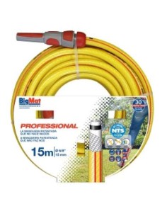 MANGUERA AGUA BIGMAT PROFESIONAL KIT NTS 15X15 No Torsion Systen" "