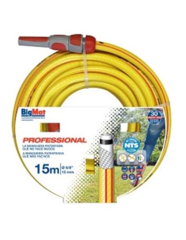 MANGUERA AGUA BIGMAT PROFESIONAL KIT NTS 15X15 No Torsion Systen" "