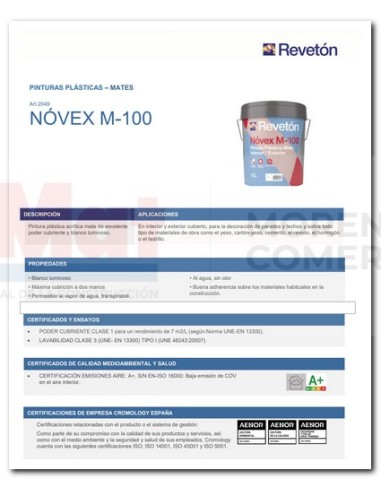 2049100015000 -NOVEX M-100 15 LT