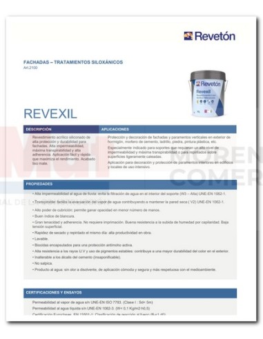 REVESTIMIENTO SILICONADO REVEXIL 15LT
