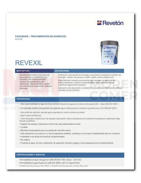 REVESTIMIENTO SILICONADO REVEXIL 15LT