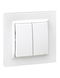 DOBLE CONMUTADOR BLANCO SERIE 10