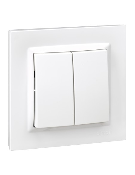 DOBLE CONMUTADOR BLANCO SERIE 10