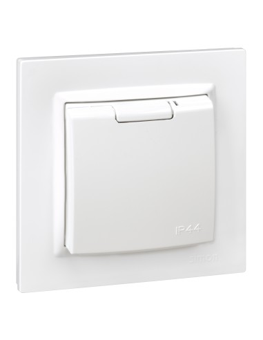 ENCHUFE SCHUKO MONOBLOC BLANCO IP44 SERIE 10