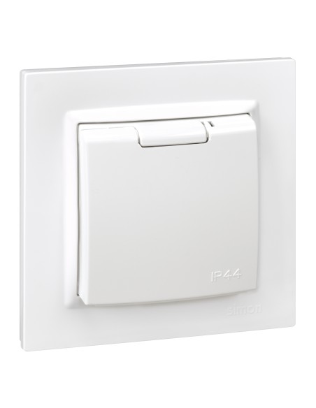 ENCHUFE SCHUKO MONOBLOC BLANCO IP44 SERIE 10