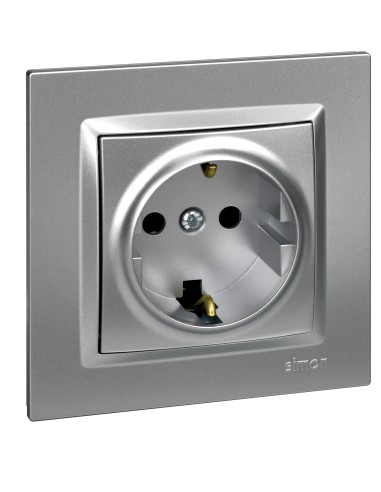 ENCHUFE SCHUKO ALUMINIO SERIE 10