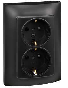 DOBLE BASE ENCHUFE CON TT GRAFITO