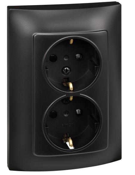 DOBLE BASE ENCHUFE CON TT GRAFITO