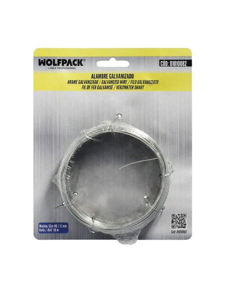 Alambre Galvanizado 1,10mm / 6 (Rollo 50 metros)
