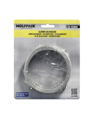 Alambre Galvanizado 1,50mm / 10 (Rollo 50 metros)