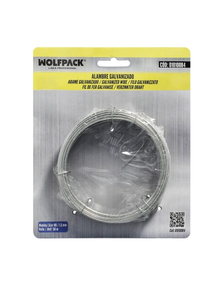 Alambre Galvanizado 1,50mm / 10 (Rollo 50 metros)