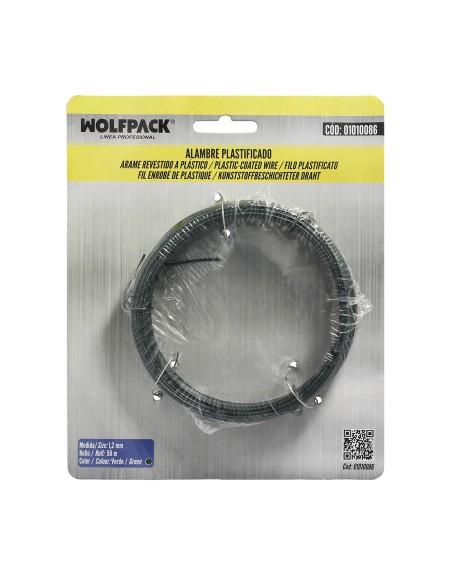 Alambre Plastificado 1,2 mm. Verde (Rollo 50 metros)