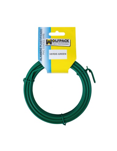 Alambre Plastificado (Rollo 10 Metros) Verde Nº 16 / 2.7 mm.