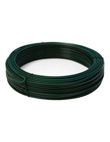 Alambre plastificado Verde Rollo 25 Kg. / Nº17