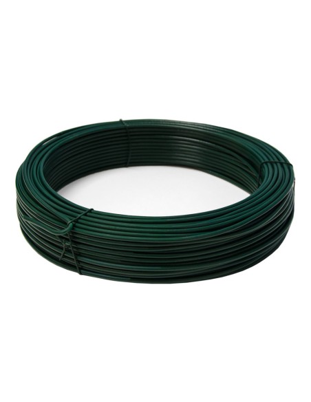 Alambre plastificado Verde Rollo 25 Kg. / Nº17