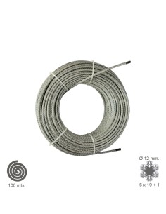 Cable Galvanizado 12 mm. (Rollo 100 Metros) No Elevacion