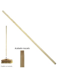 Mango Madera Roscado 1150x22 mm. Cepillo Raices