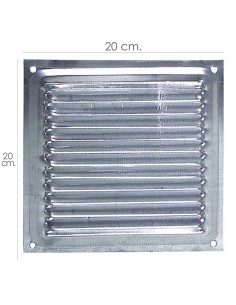 Rejilla Ventilación Atornillar 20x20 cm. Aluminio