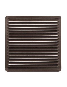 Rejilla Ventilación Empotrar 17x17 cm. Aluminio Marron
