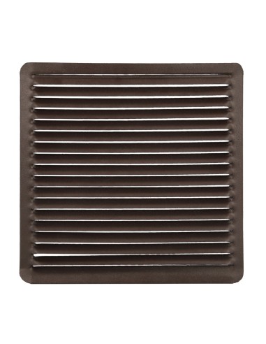 Rejilla Ventilación Empotrar 17x17 cm. Aluminio Marron