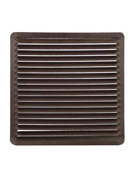 Rejilla Ventilación Empotrar 17x17 cm. Aluminio Marron