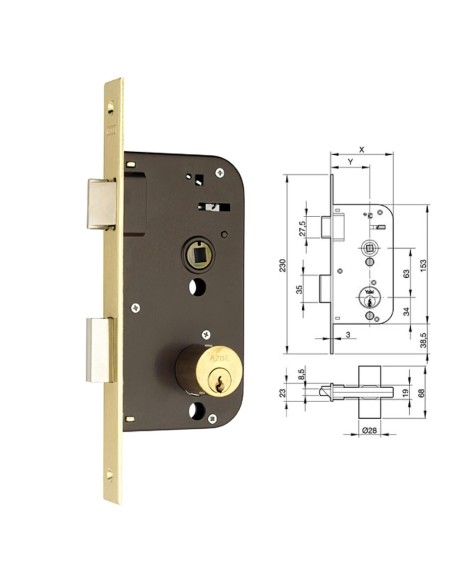 Cerradura Yale 45-hl/ 80