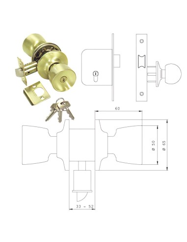 Pomo Tesa 3520-lm/50