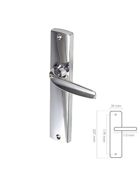 Juego Manivelas Para Puertas "Ayr" Ref 540 Cromo