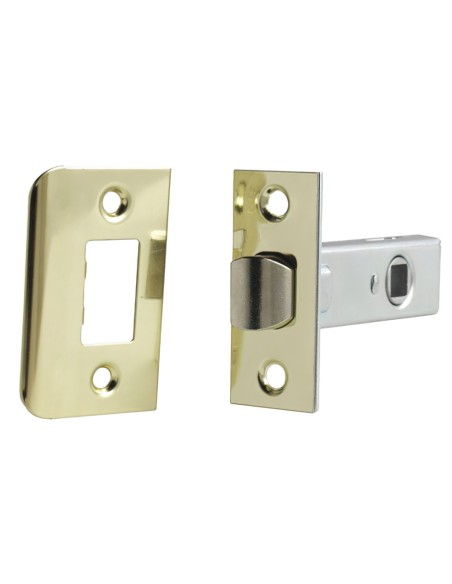 Picaporte Wolfpack Canto Cuadrado 45 mm. Hierro Latonado
