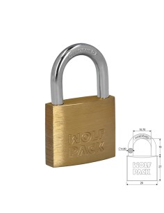 Candado Laton Arco Normal 30 mm.