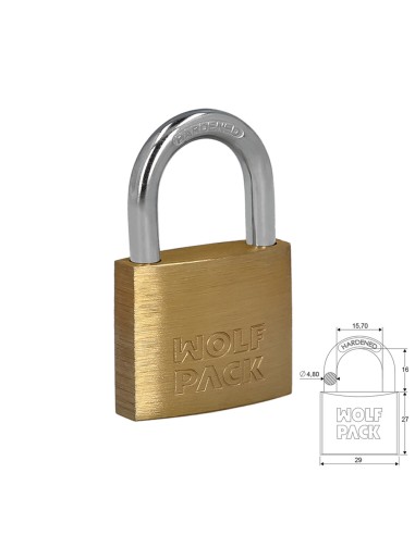 Candado Laton Arco Normal 30 mm.