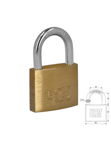 Candado Laton Arco Normal 40 mm.