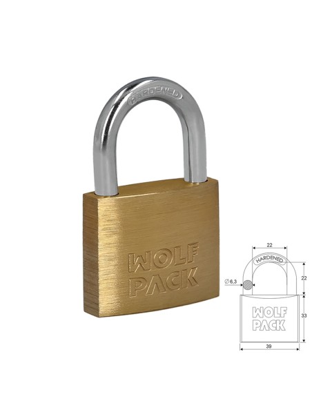 Candado Laton Arco Normal 40 mm.