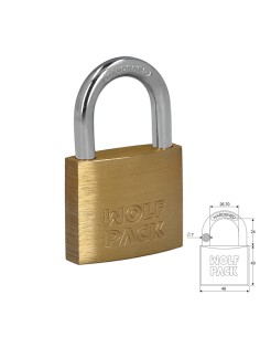 Candado Laton Arco Normal 50 mm.