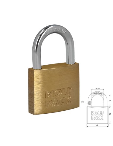 Candado Laton Arco Normal 50 mm.
