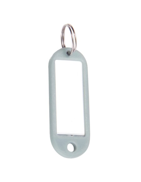 Llavero Portaetiquetas Gris