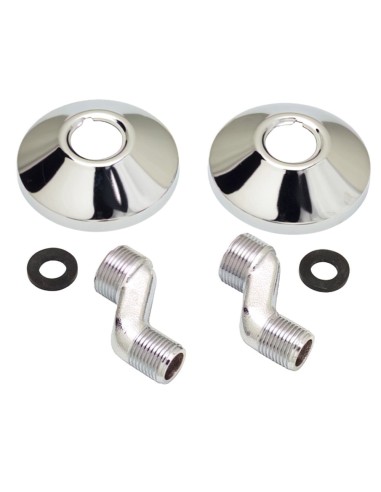 Juego Excentricas 2,5 cm. 1/2x3/4 Con Embellecedor