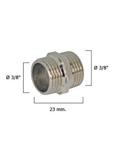 Machones Dobles Cromo 3/8"