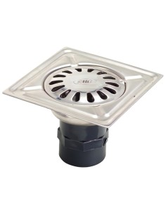Sumidero Acero Inoxidable 125x125 mm. Toma de 40 mm.