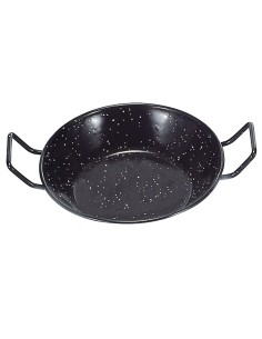 Sartén Doble Honda Con Asas Esmaltada 22 cm.